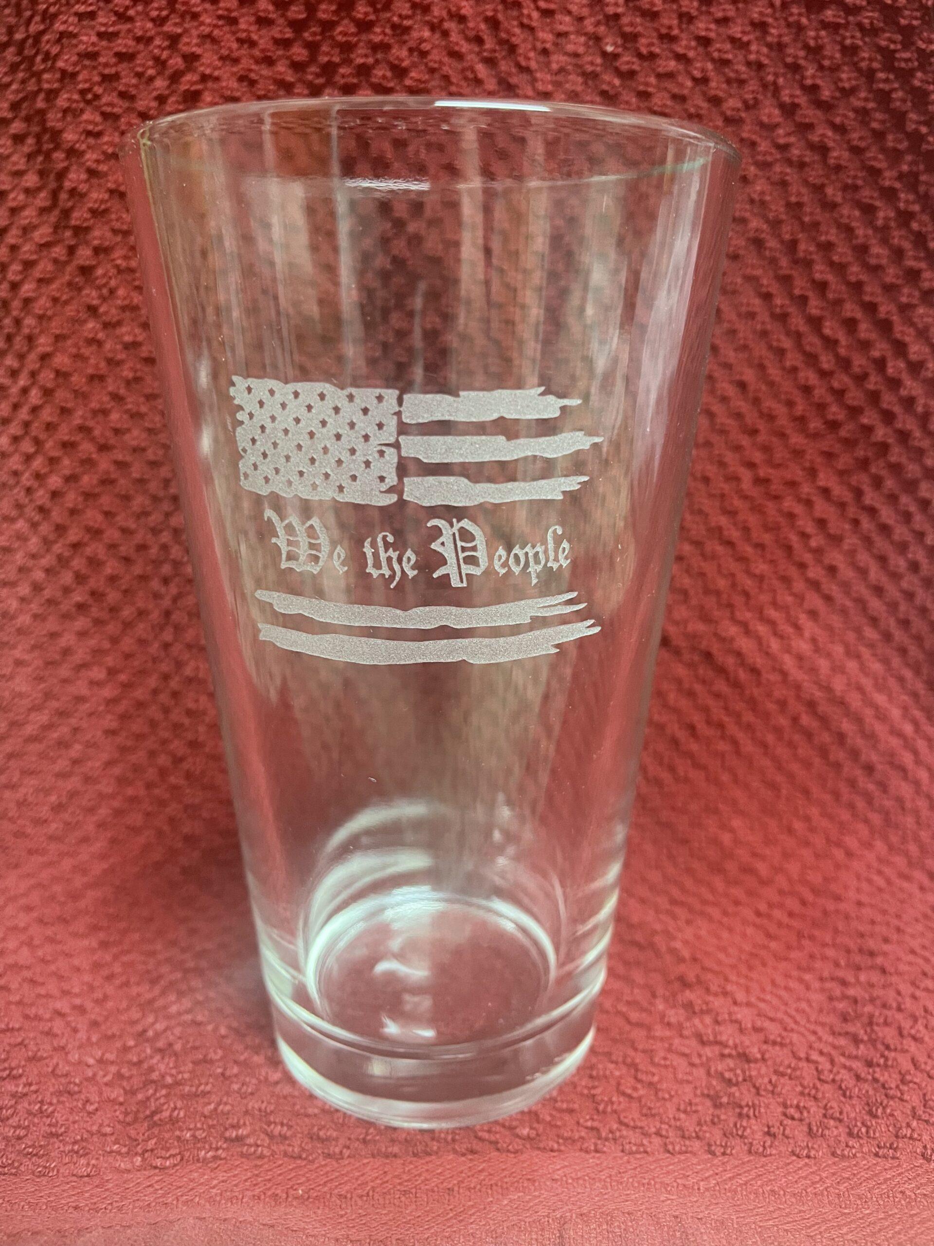 Engraved Personalized 16 oz. Pint Glasses - Add Your Logo