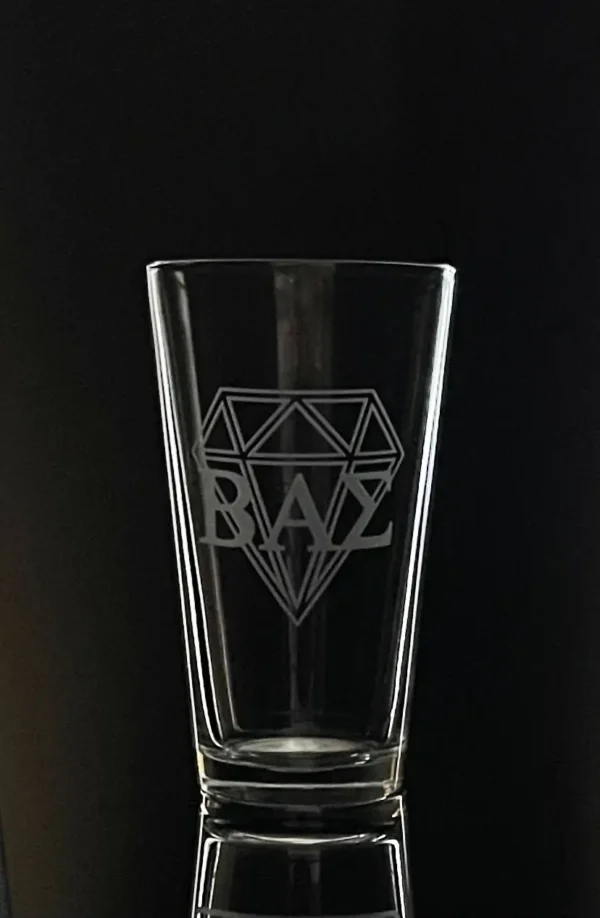 Custom engraved sorority pint